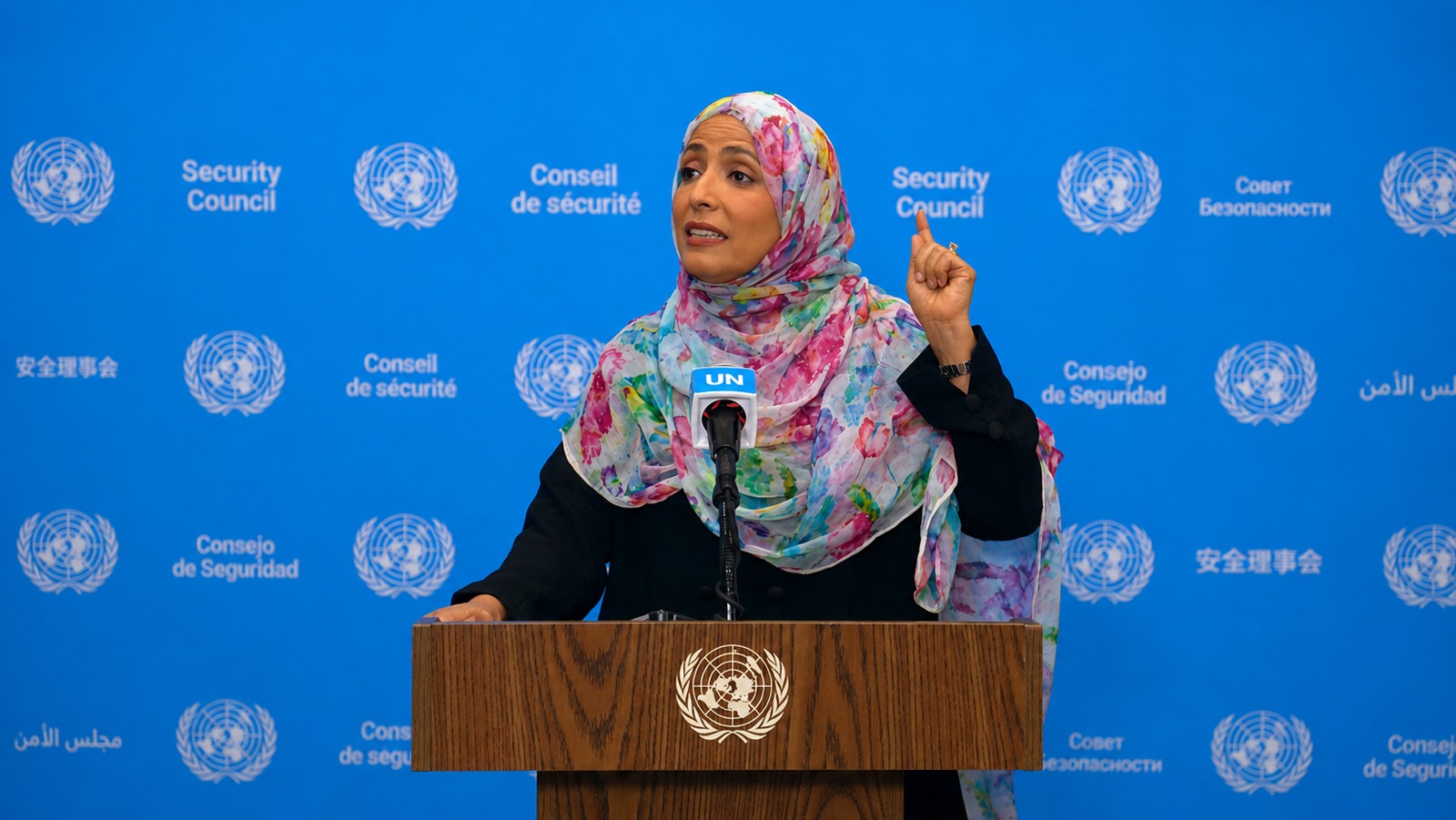 Tawakkol Karman Holds Press Conference at UN, Warns Yemen Is Sliding Toward Full-Scale War